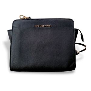 Michael Kors Selma Medium Saffiano Leather Crossbody | Black